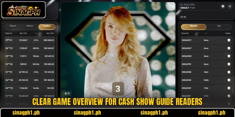 Clear game overview for Cash Show guide readers Clear game overview for Cash Show guide readers