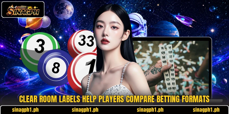 Clear room labels help players compare betting formats Clear room labels help players compare betting formats