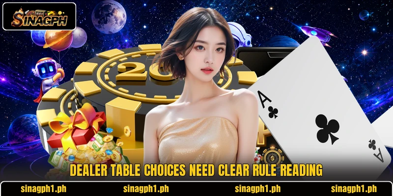 Dealer table choices need clear rule reading Dealer table choices need clear rule reading