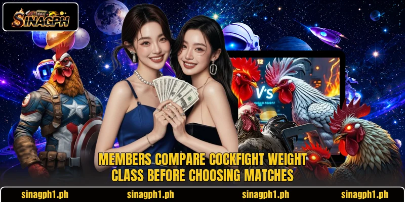 Members compare Cockfight Weight Class before choosing matches Members compare Cockfight Weight Class before choosing matches