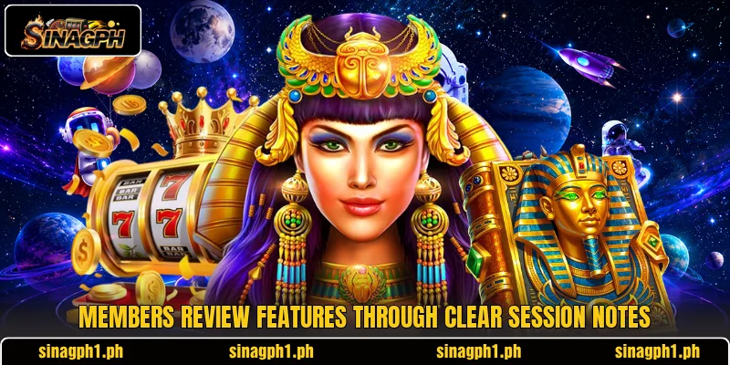 Members review features through clear session notes Members review features through clear session notes