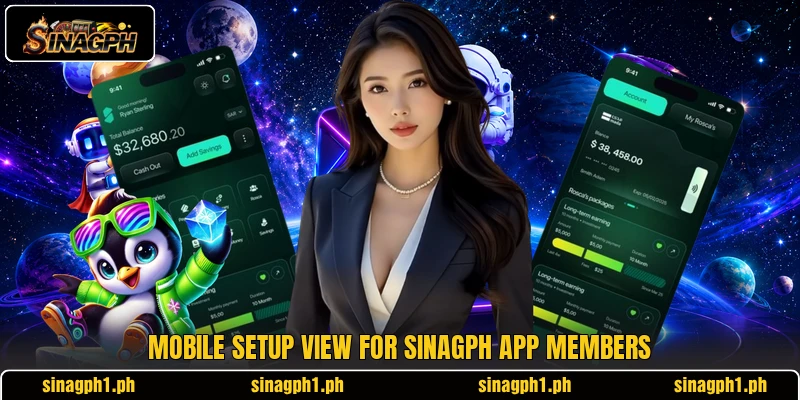 Mobile setup view for SINAGPH app members Mobile setup view for SINAGPH app members