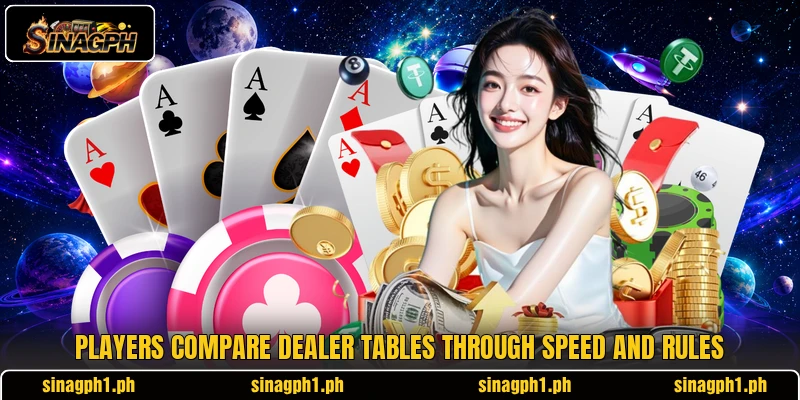 Players compare dealer tables through speed and rules Players compare dealer tables through speed and rules