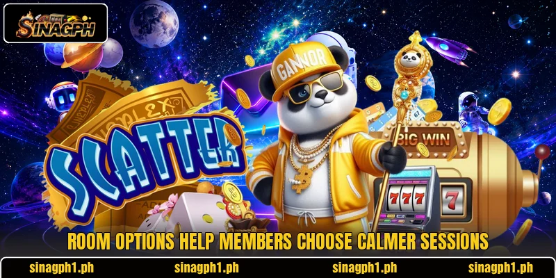 Room options help members choose calmer sessions Room options help members choose calmer sessions