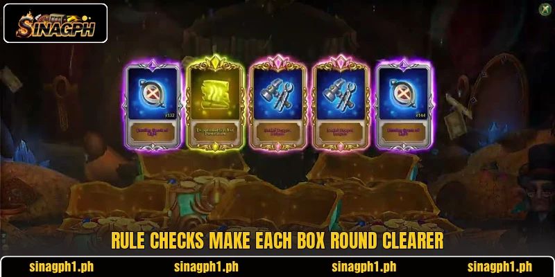 Rule checks make each box round clearer Rule checks make each box round clearer