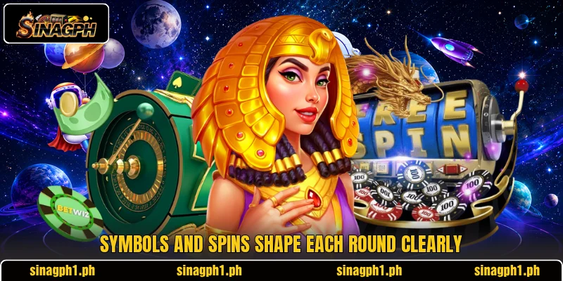 Symbols and spins shape each round clearly Symbols and spins shape each round clearly